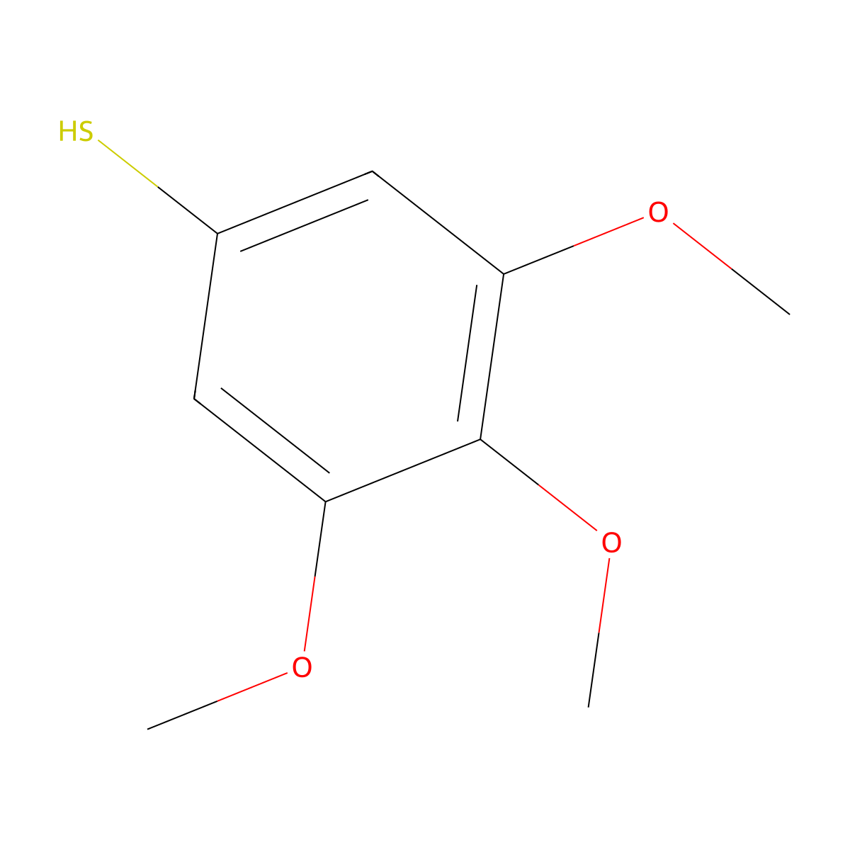 3,4,5-Trimethoxybenzenethiol molecular structure, CAS 16807-30-0