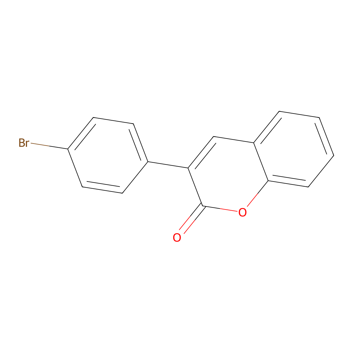 3-(4-bromophenyl)-2H-chromen-2-one molecular structure, CAS 16807-64-0