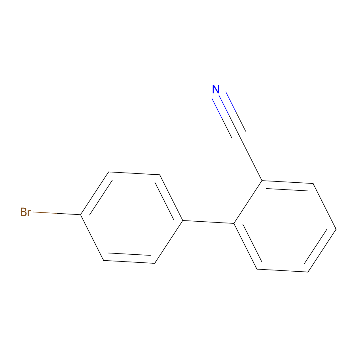 2-(4-Bromophenyl)benzonitrile molecular structure, CAS 168072-17-1