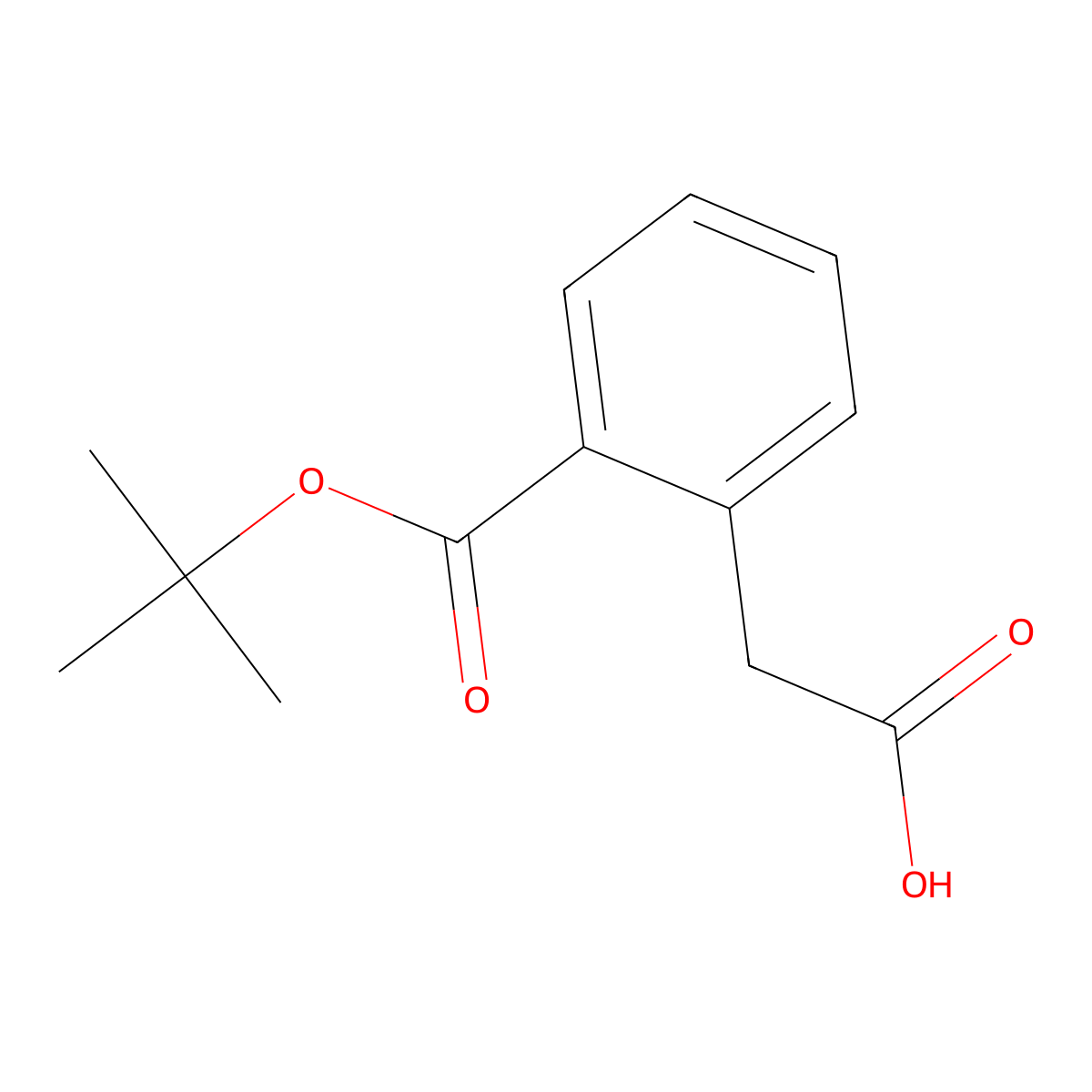 2-Carboxymethyl-benzoic acid tert-butyl ester molecular structure, CAS 168072-81-9