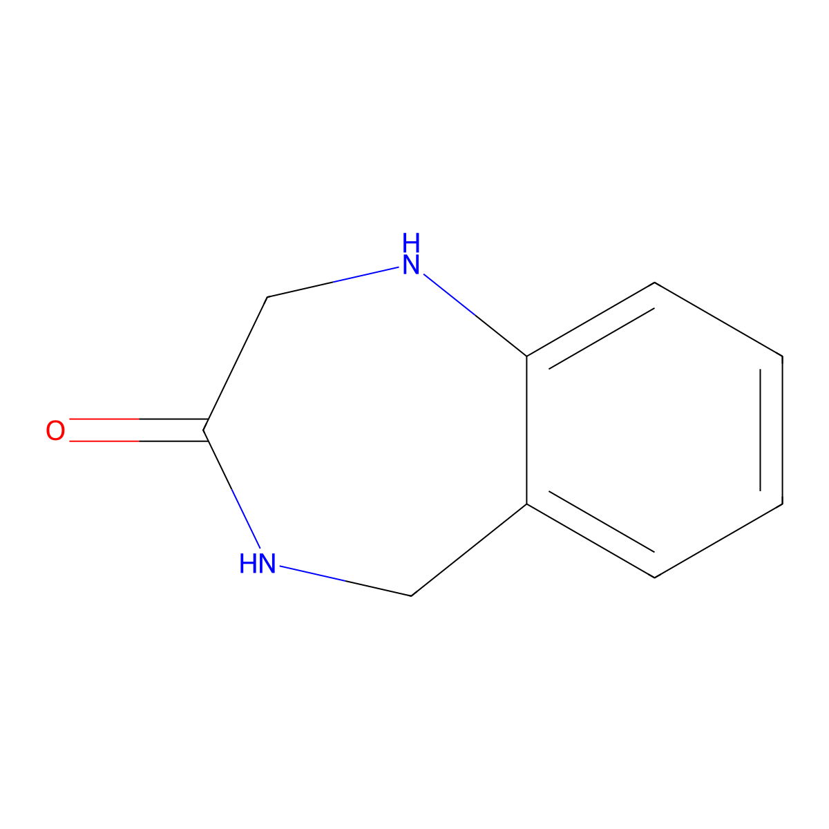 1,2,4,5-Tetrahydro-3H-1,4-benzodiazepin-3-one molecular structure, CAS 168080-43-1