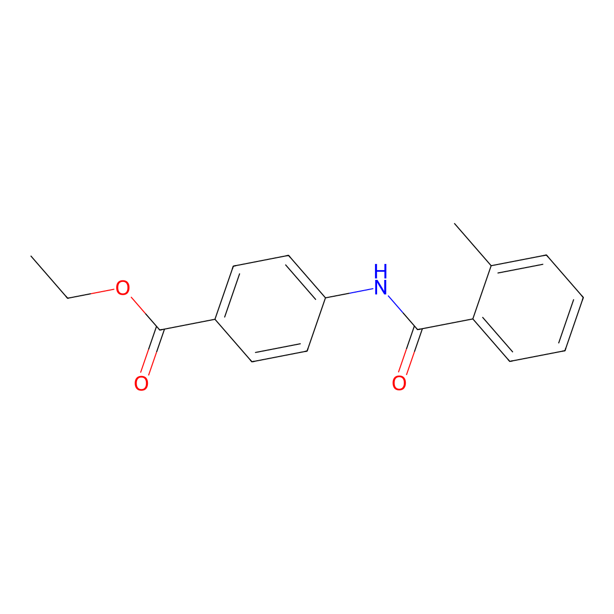 Ethyl 4-[(2-methylbenzoyl)amino]benzoate molecular structure, CAS 168080-73-7
