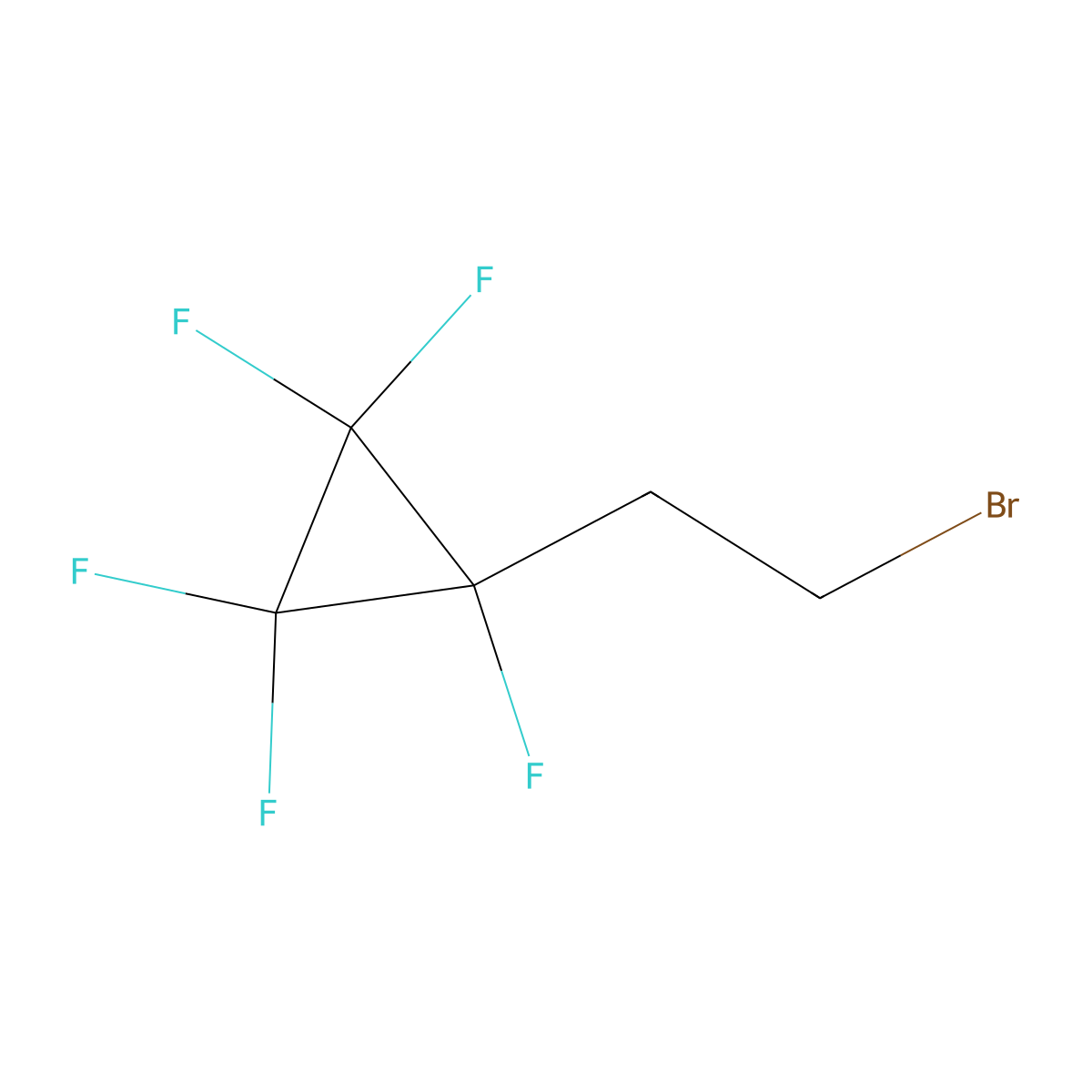 (2-Bromoethyl)(pentafluoro)cyclopropane molecular structure, CAS 168087-06-7
