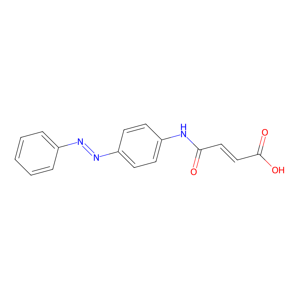 (2Z)-3-({4-[(1E)-2-phenyldiazen-1-yl]phenyl}carbamoyl)prop-2-enoic acid molecular structure, CAS 168094-56-2