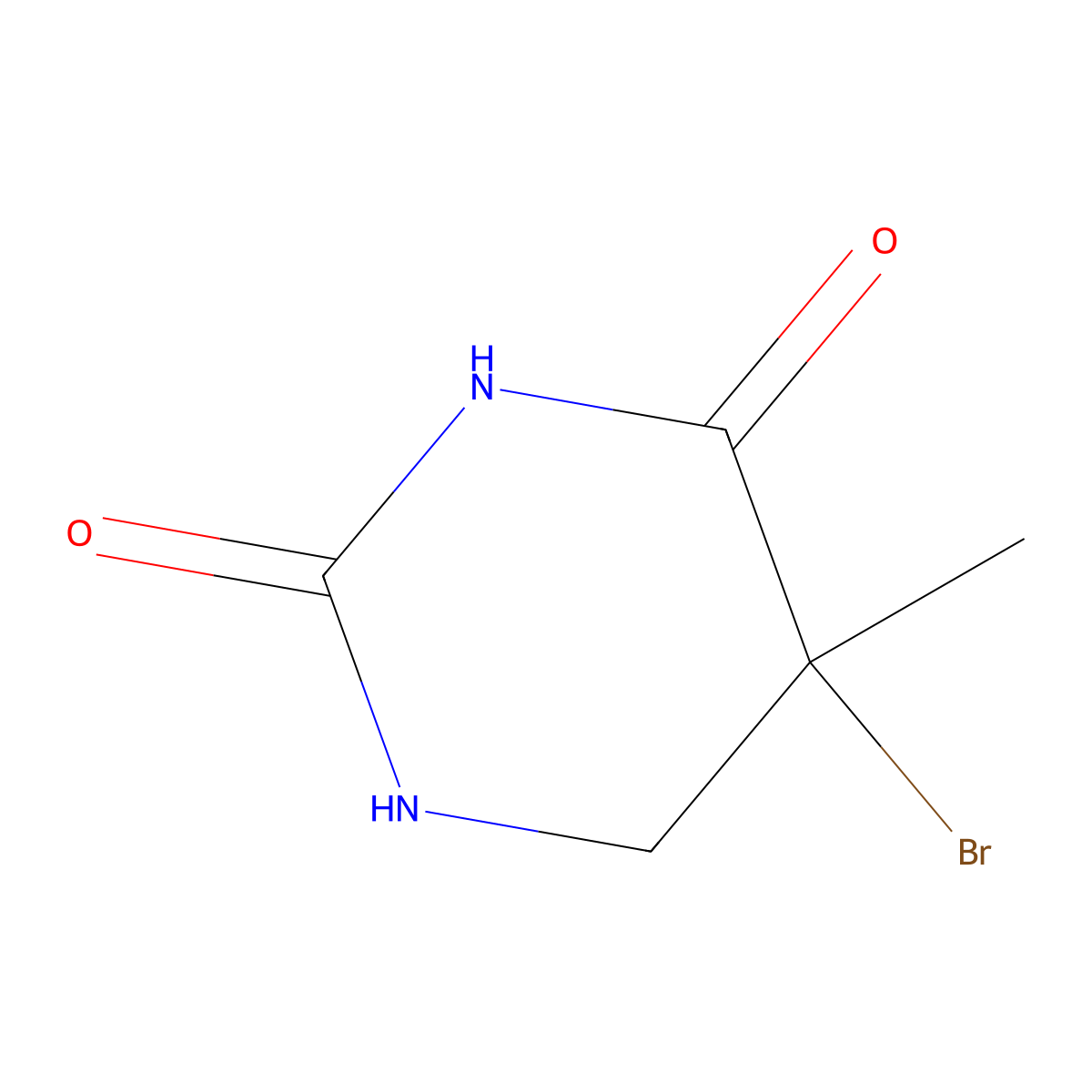 5-Bromo-5-methyldihydropyrimidine-2,4(1H,3H)-dione molecular structure, CAS 1681-77-2