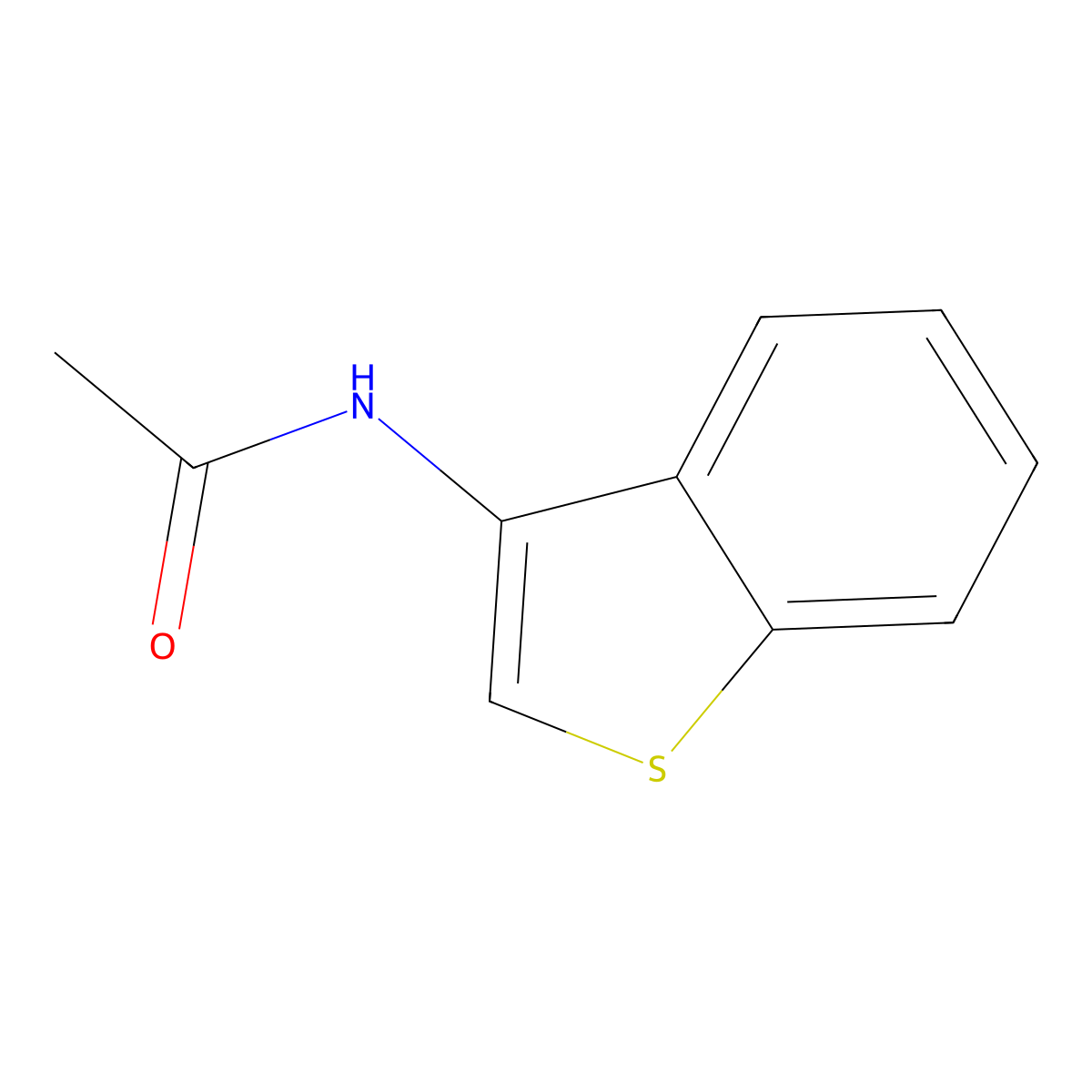 N-(1-Benzothiophen-3-yl)acetamide molecular structure, CAS 16810-40-5