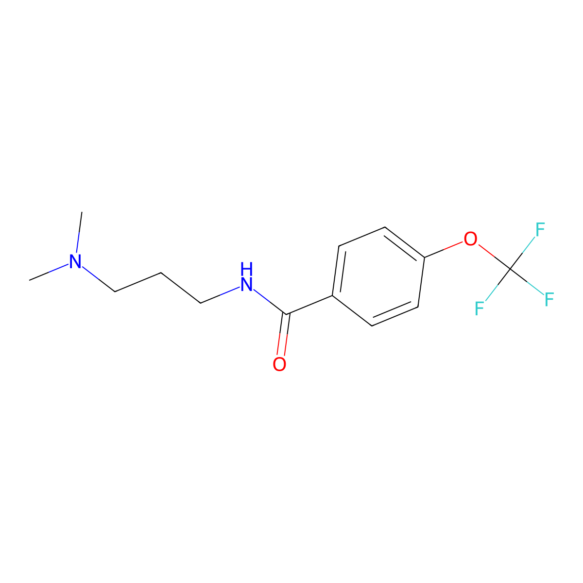 N-[3-(Dimethylamino)propyl]-4-(trifluoromethoxy)benzamide molecular structure, CAS 168101-43-7