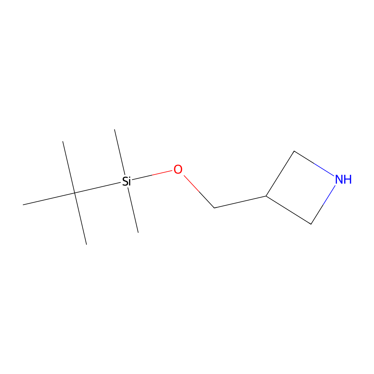 3-{[(Tert-butyldimethylsilyl)oxy]methyl}azetidine molecular structure, CAS 1681019-72-6
