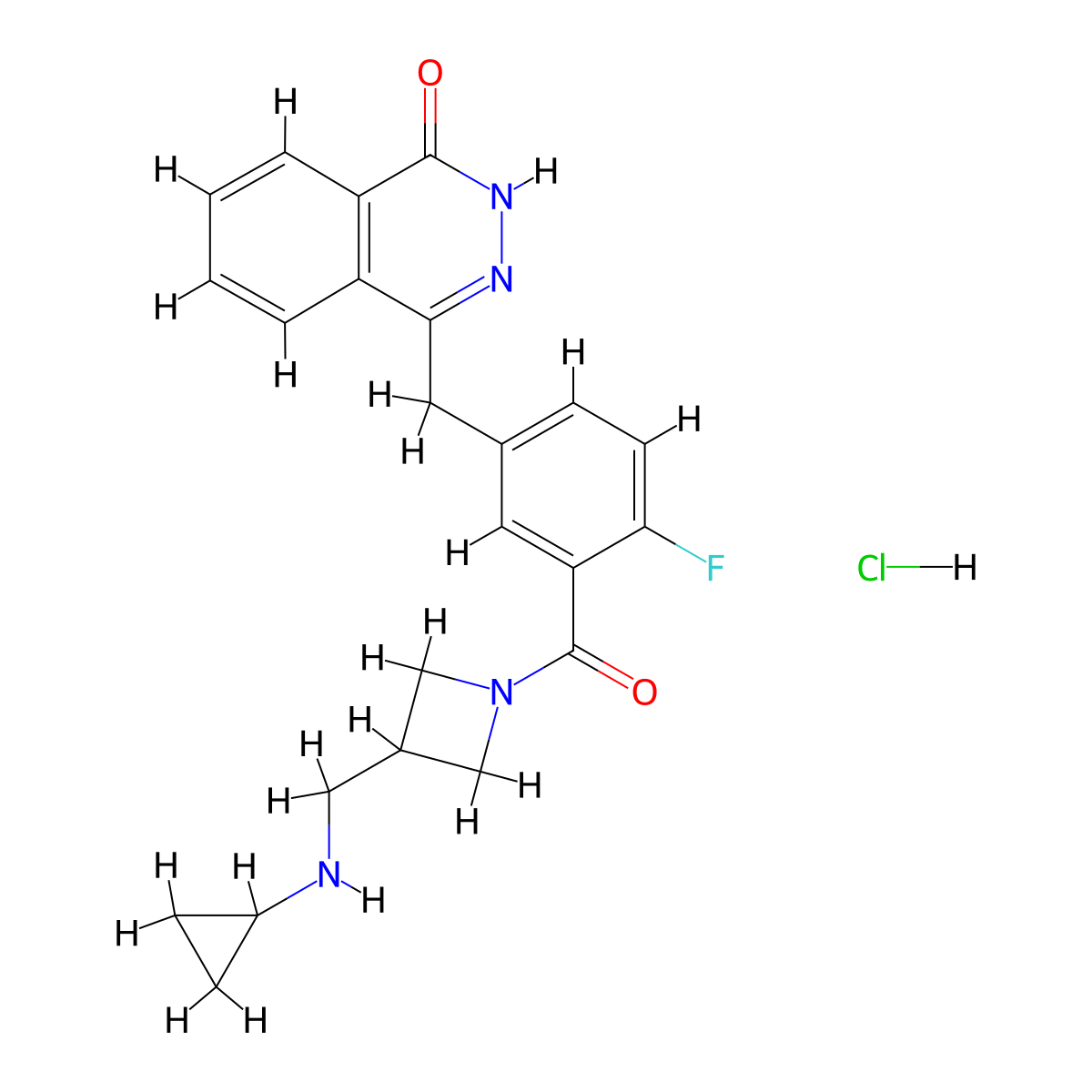 Venadaparib hydrochloride molecular structure, CAS 1681020-60-9