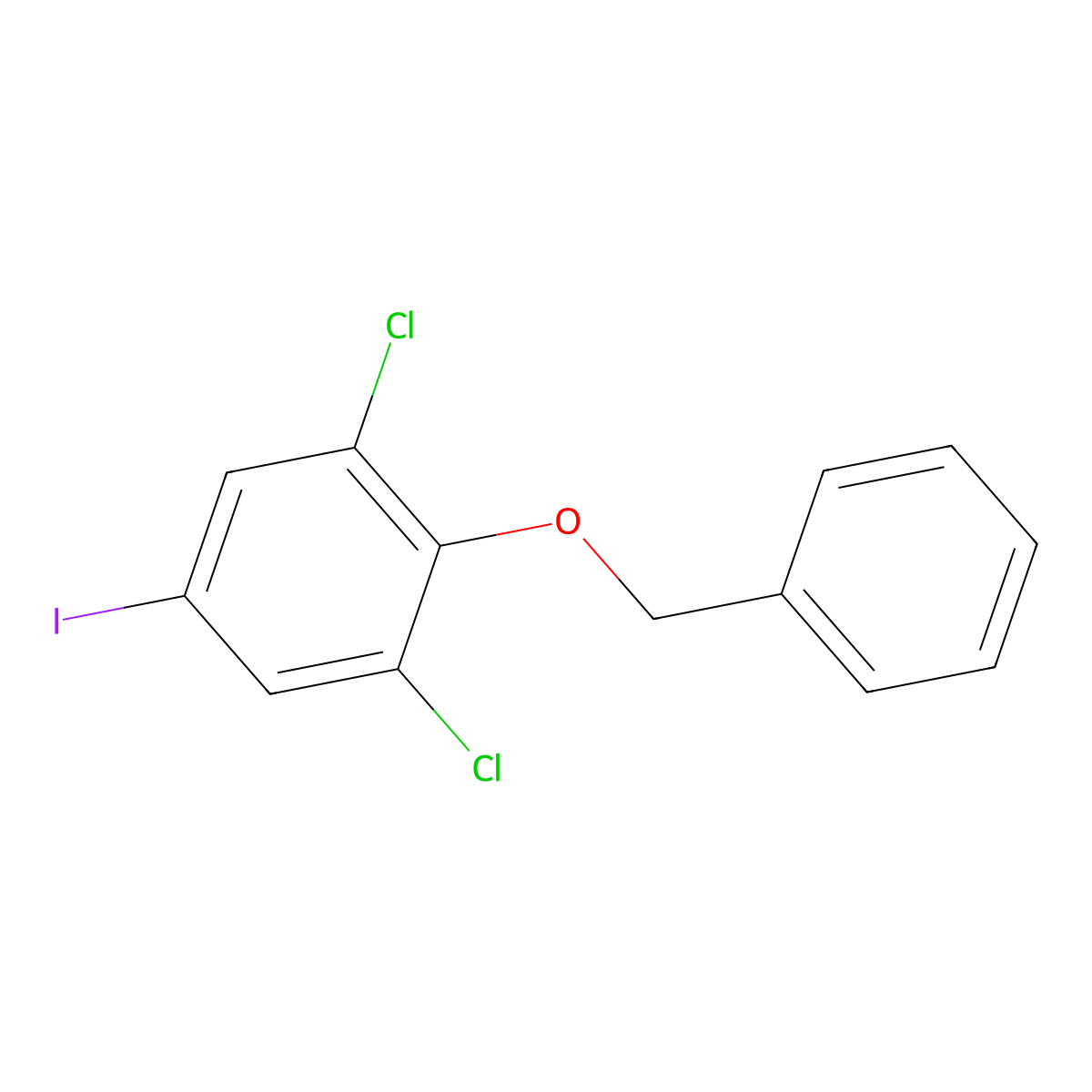 2-(Benzyloxy)-1,3-dichloro-5-iodobenzene molecular structure, CAS 1681028-38-5