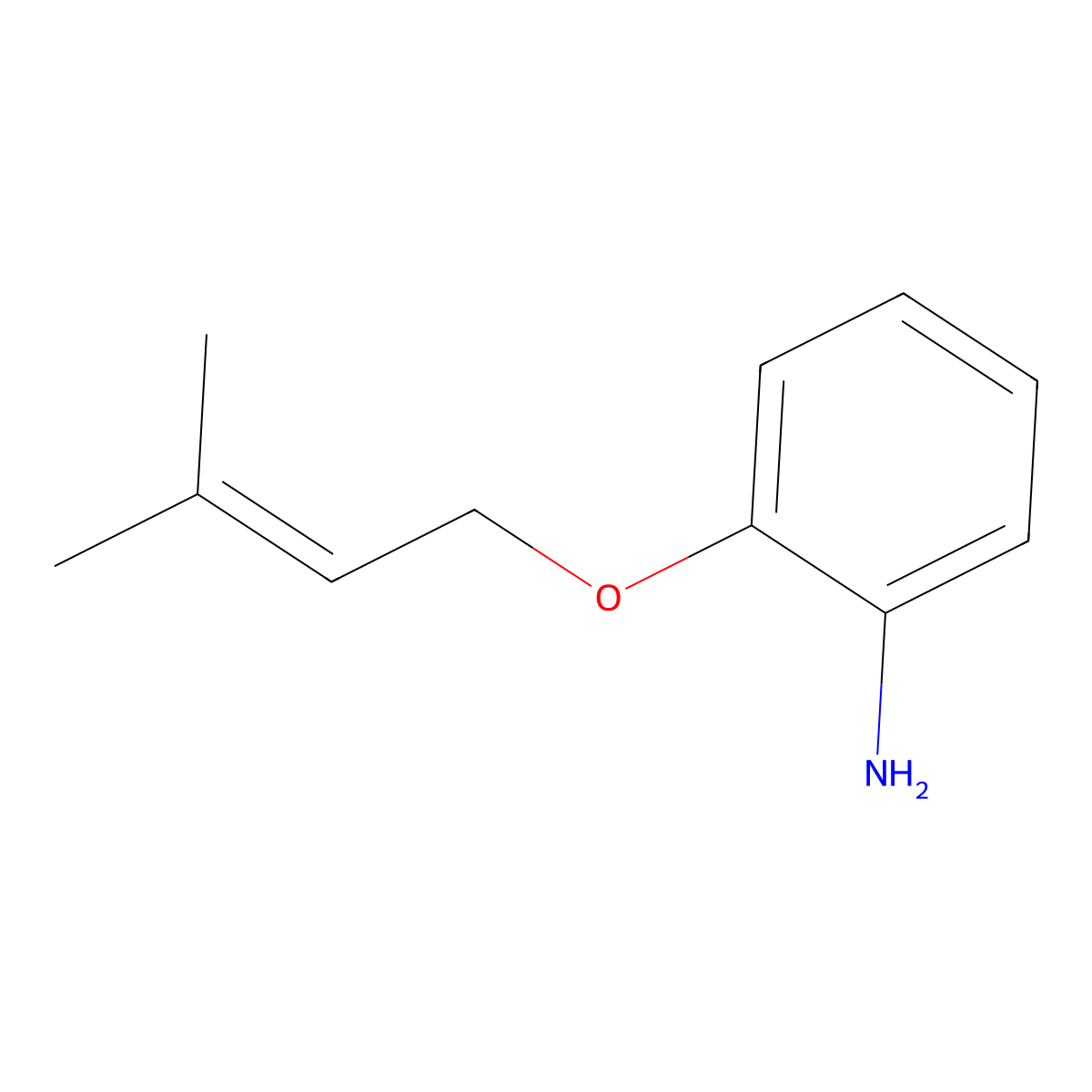 Benzenamine, 2-[(3-methyl-2-butenyl)oxy]- molecular structure, CAS 168104-26-5