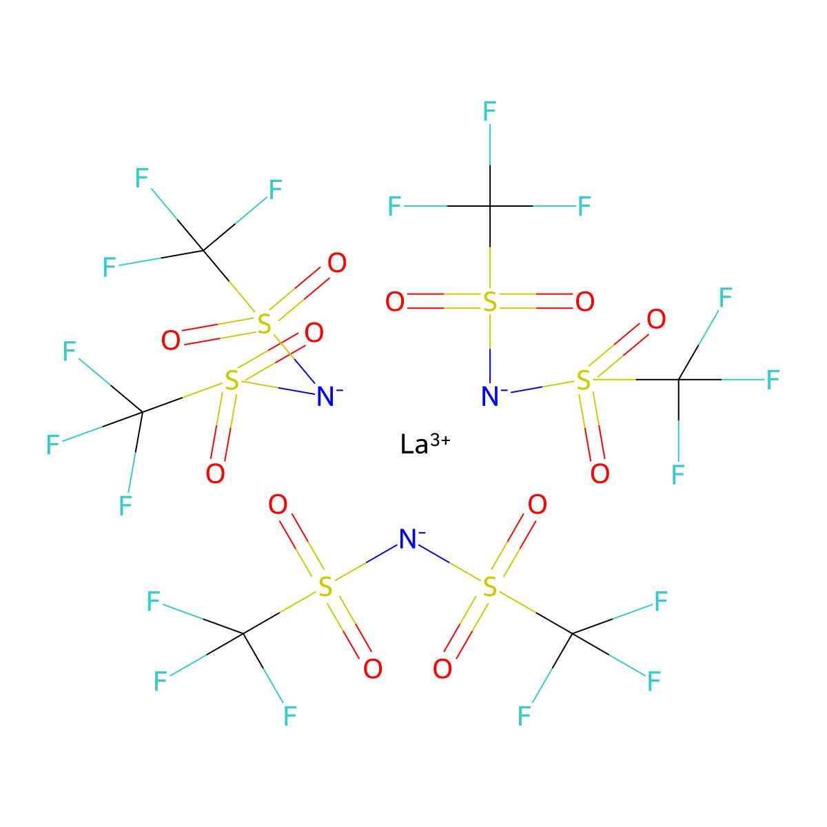 Lanthanum(III) Bis(trifluoromethanesulfonyl)imide molecular structure, CAS 168106-26-1