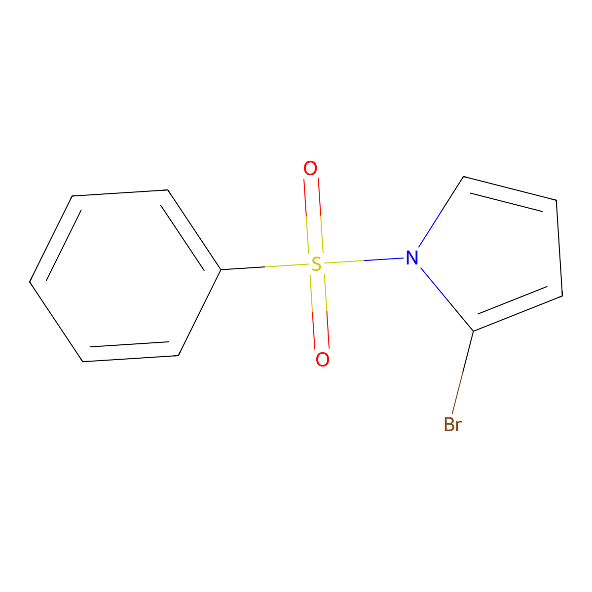 1-(benzenesulfonyl)-2-bromo-1H-pyrrole molecular structure, CAS 168106-36-3