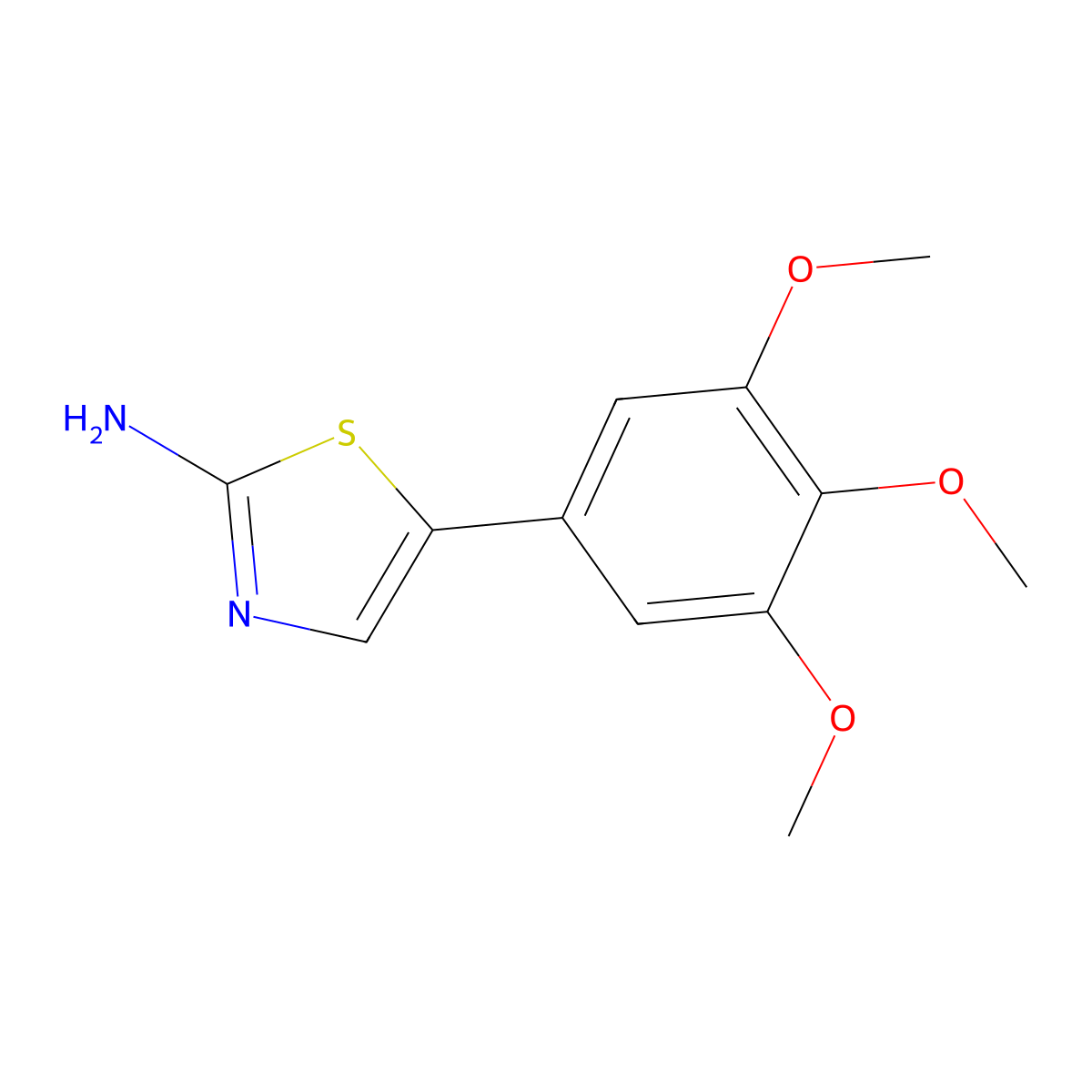 5-(3,4,5-Trimethoxyphenyl)thiazol-2-amine molecular structure, CAS 1681084-05-8