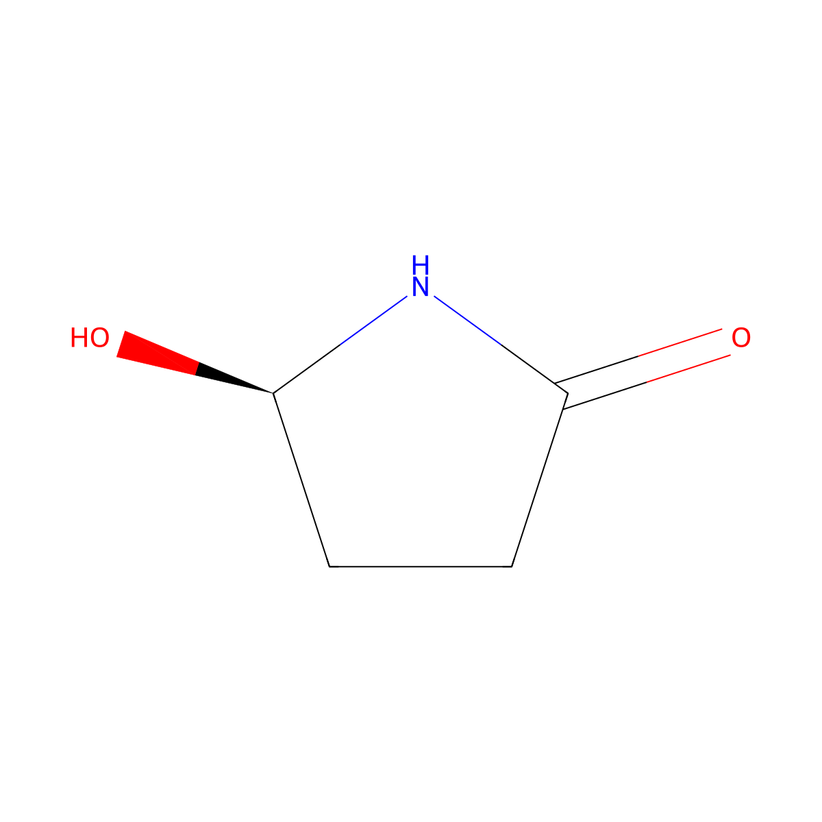(R)-5-Hydroxy-2-pyrrolidinone molecular structure, CAS 168111-92-0