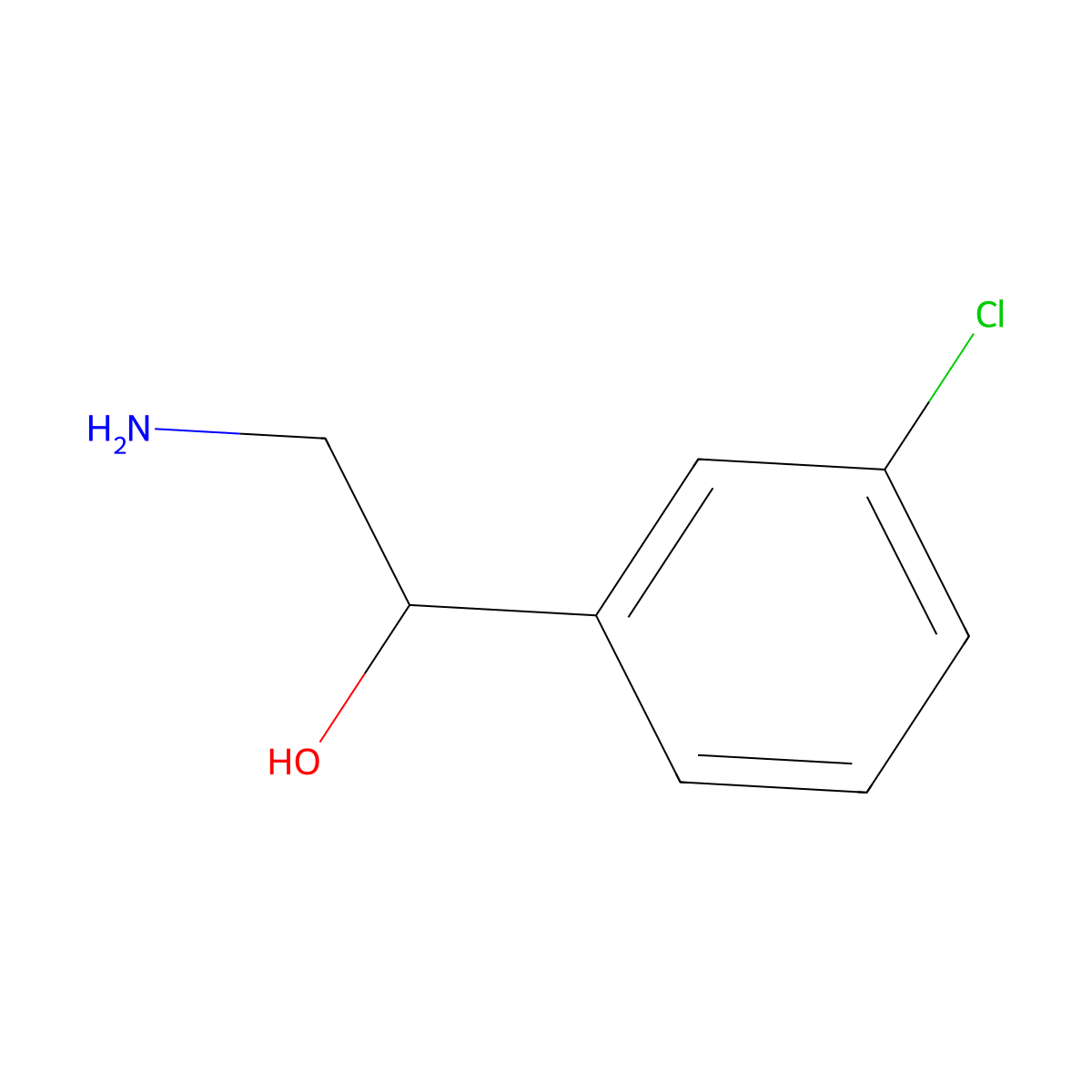 (S)-2-amino-1-(3-chlorophenyl)ethanol molecular structure, CAS 168112-89-8