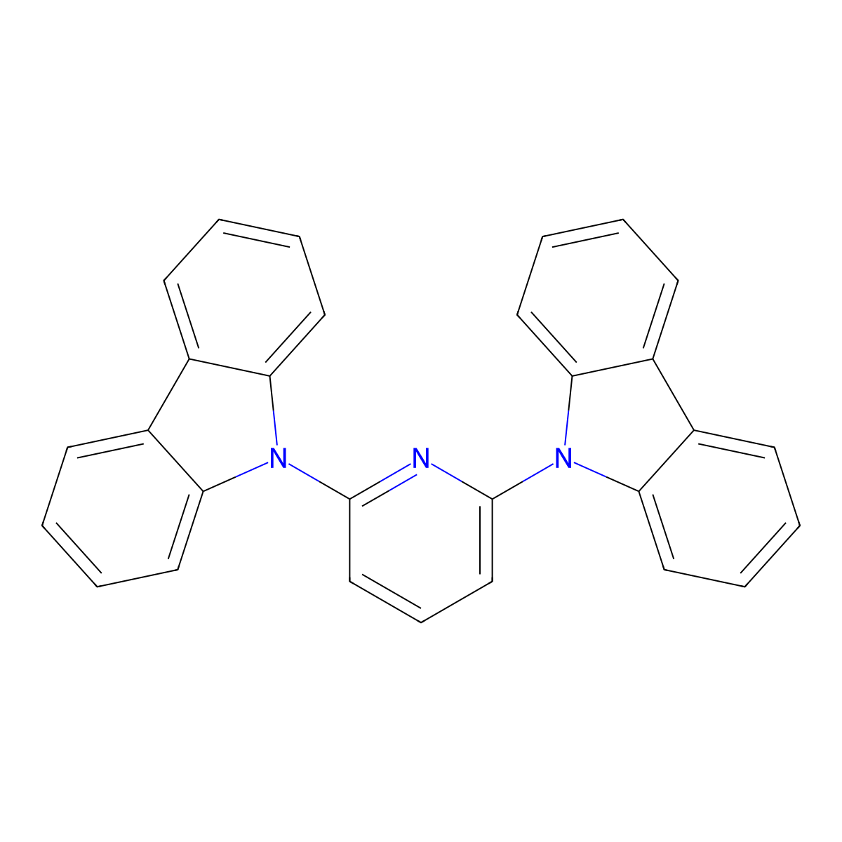 2,6-di(9H-carbazol-9-yl)pyridine molecular structure, CAS 168127-49-9
