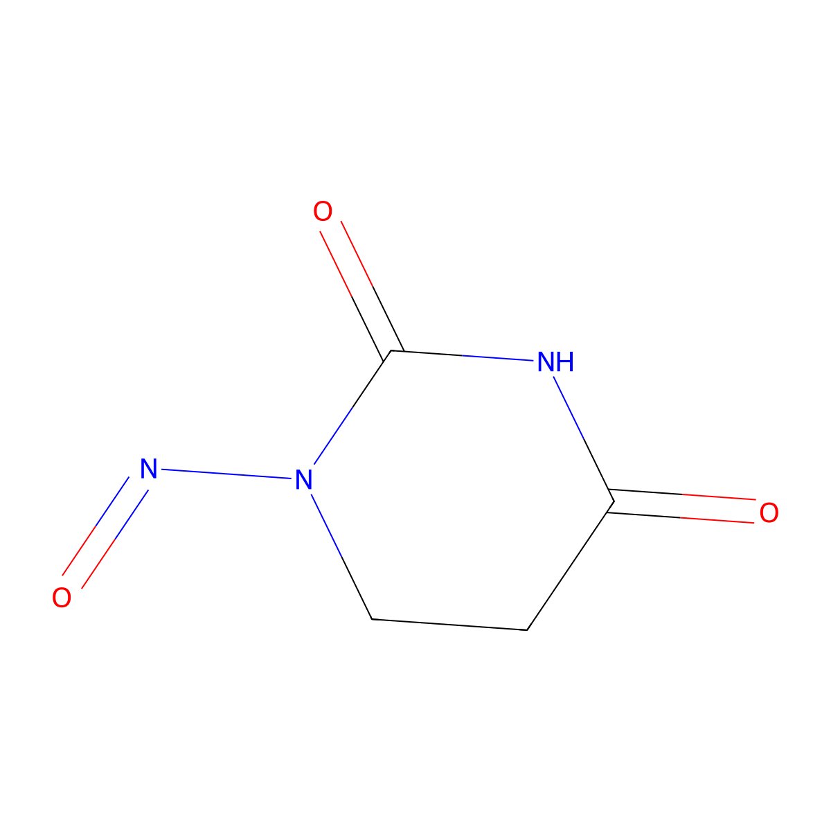 Dihydro-1-nitroso-2,4(1H,3H)-pyrimidinedione molecular structure, CAS 16813-36-8
