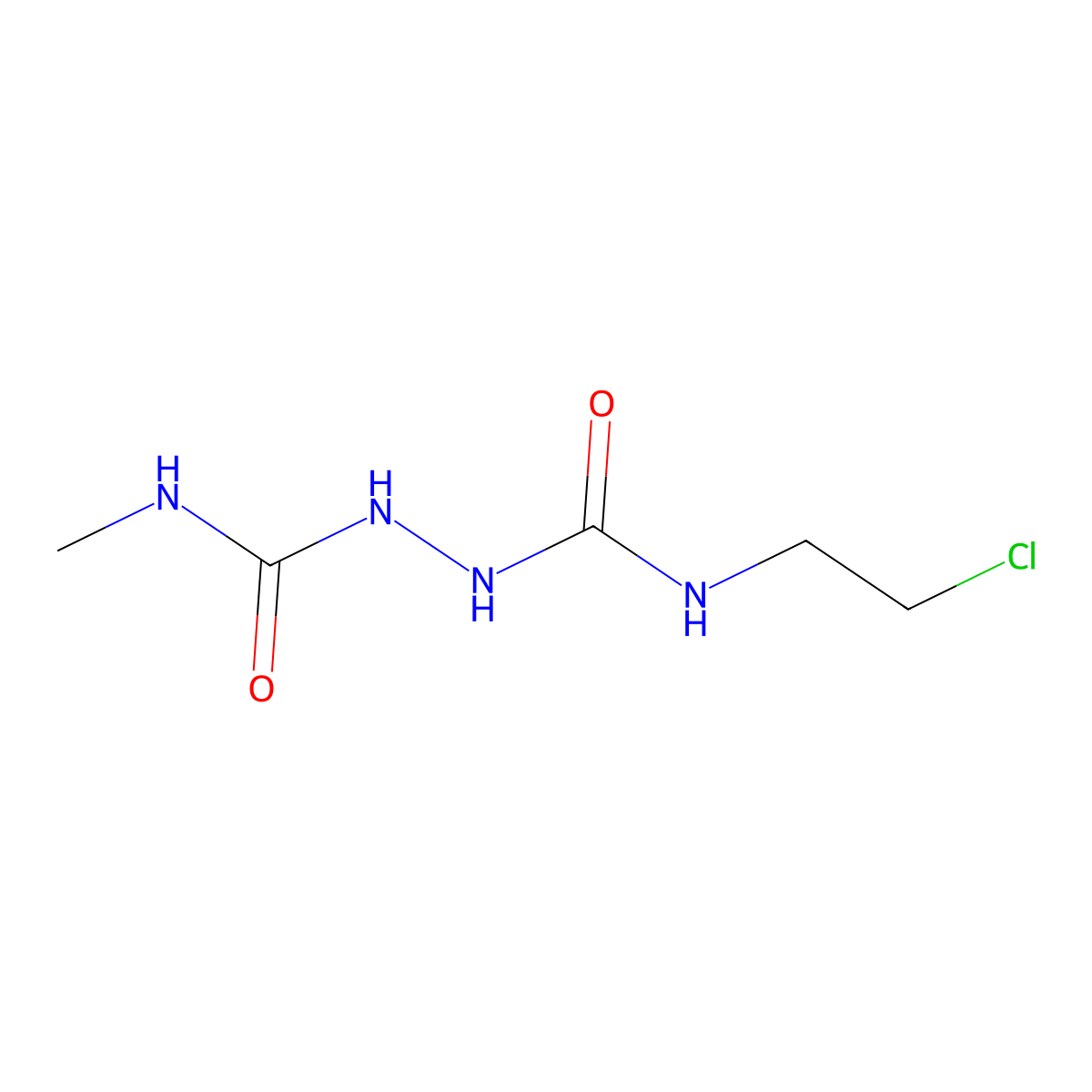 1-(2-Chloroethyl)-3-(methylcarbamoylamino)urea molecular structure, CAS 16813-41-5