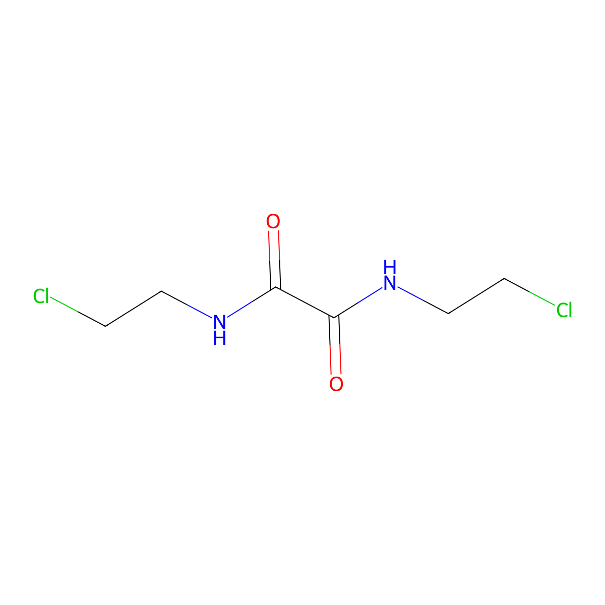 N,N'-Bis(2-chloroethyl)oxamide molecular structure, CAS 16813-43-7