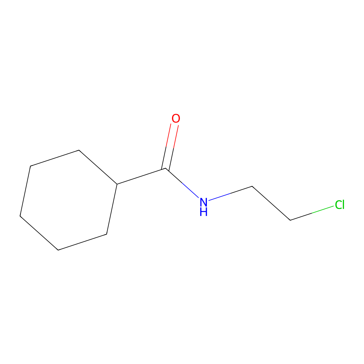 n-(2-Chloroethyl)cyclohexanecarboxamide molecular structure, CAS 16813-44-8