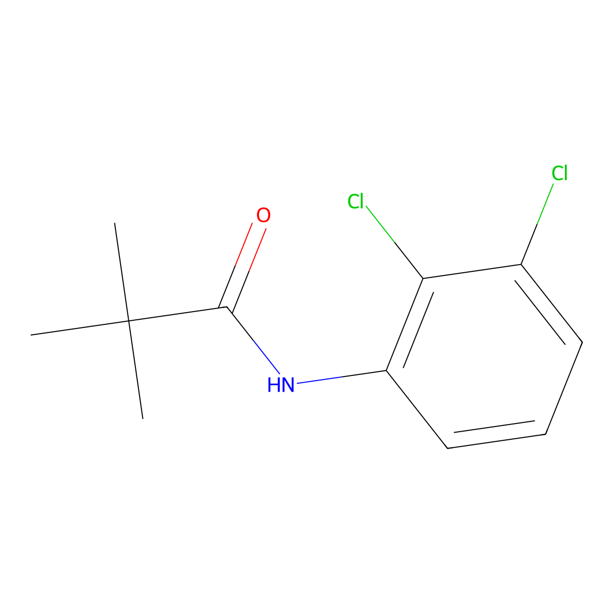 N-(2,3-dichlorophenyl)-2,2-dimethylpropanamide molecular structure, CAS 168133-85-5