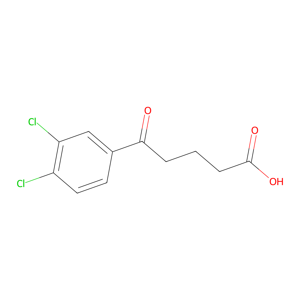 5-(3,4-Dichlorophenyl)-5-oxopentanoic acid molecular structure, CAS 168135-66-8