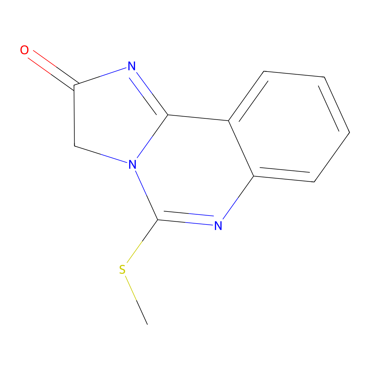 5-(methylsulfanyl)imidazo[1,2-c]quinazolin-2(3H)-one molecular structure, CAS 168140-75-8