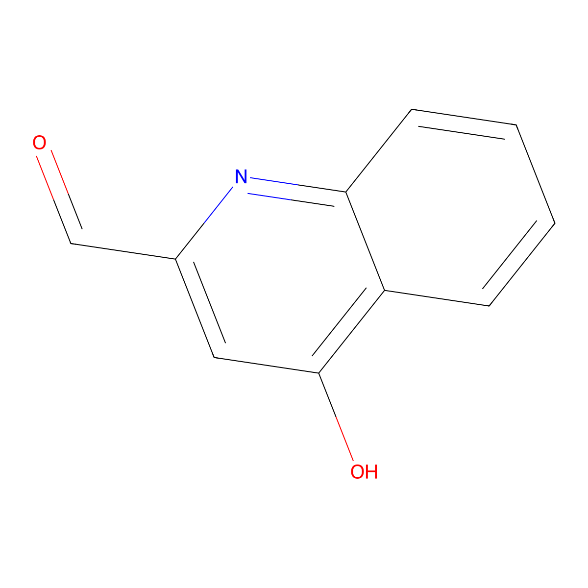 4-Hydroxyquinoline-2-carbaldehyde molecular structure, CAS 168141-99-9