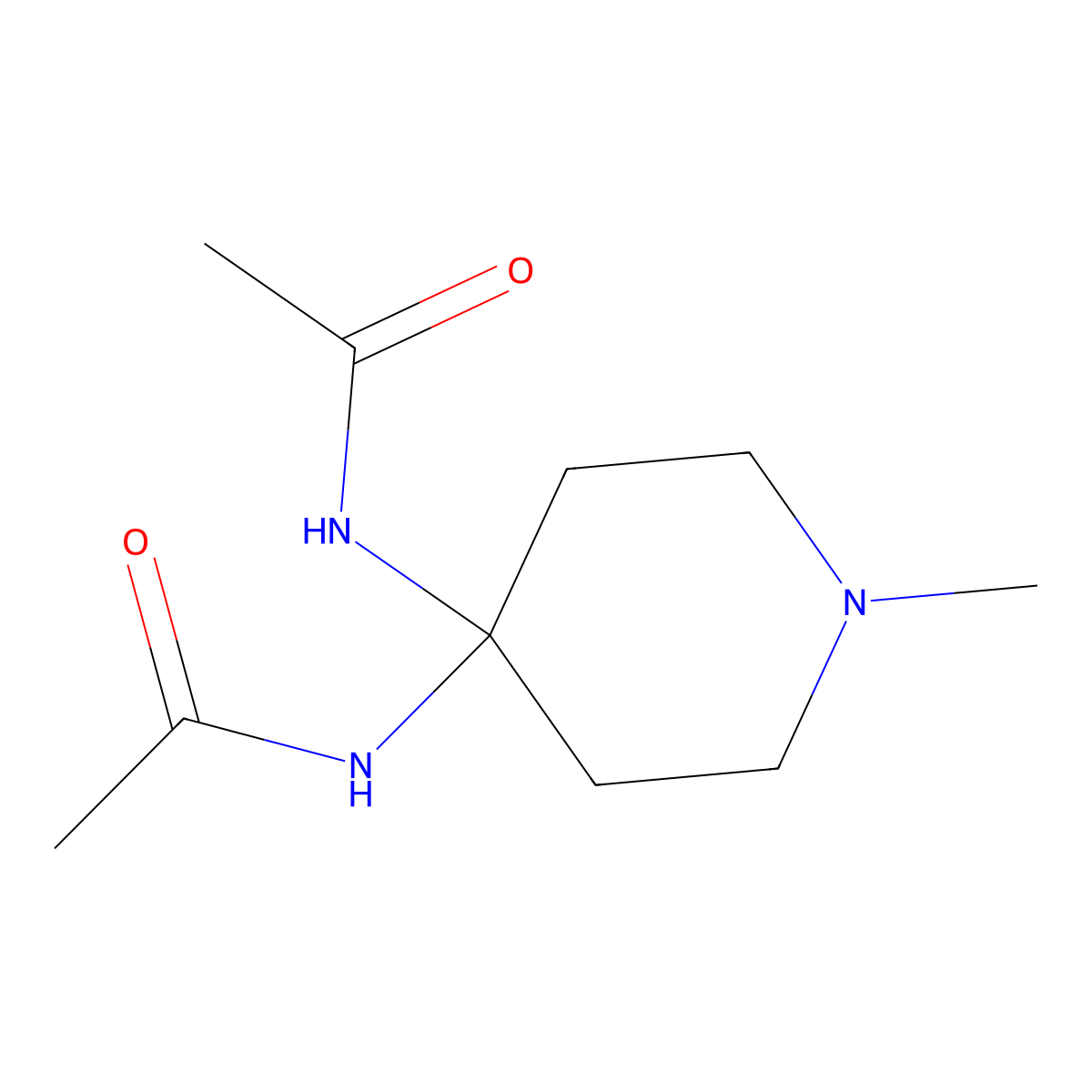 Acetamide, N,N'-(1-methyl-4-piperidinylidene)bis- molecular structure, CAS 168143-18-8