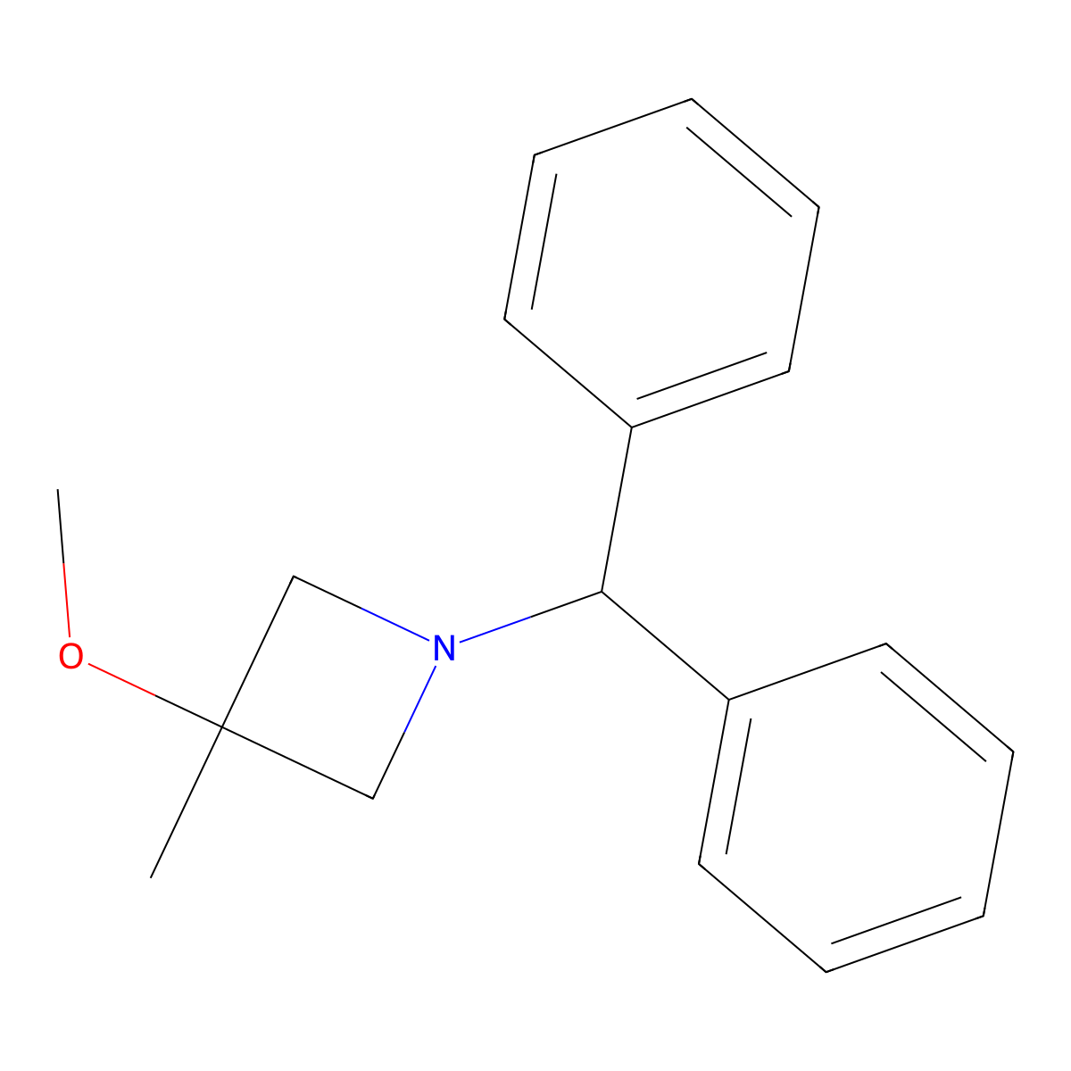 1-Benzhydryl-3-methoxy-3-methylazetidine molecular structure, CAS 168144-41-0
