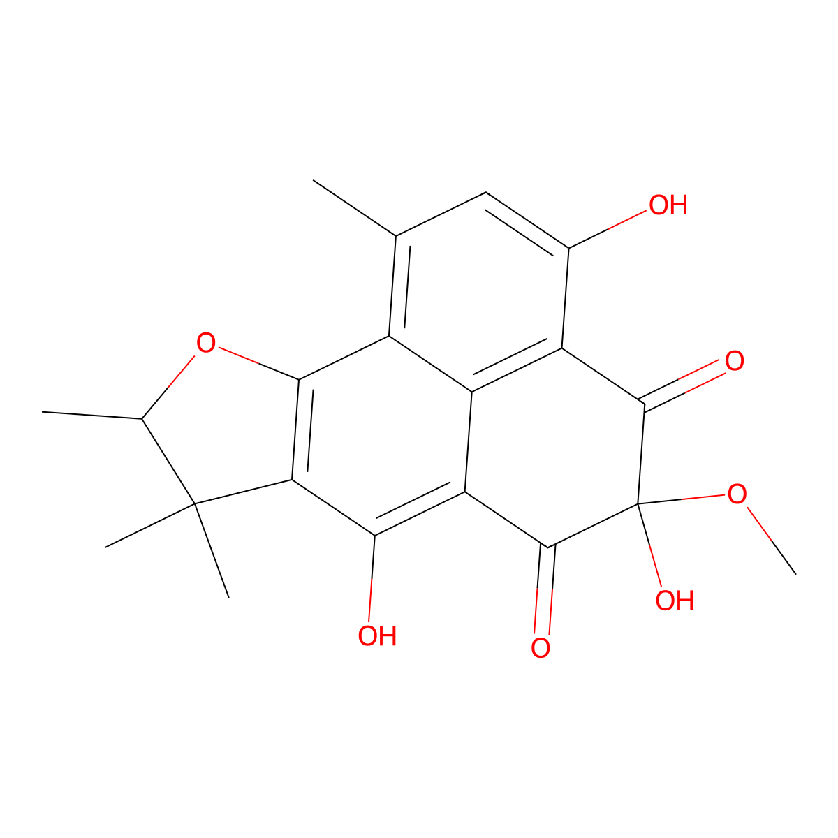 Atrovenetinone methyl acetal molecular structure, CAS 168146-44-9