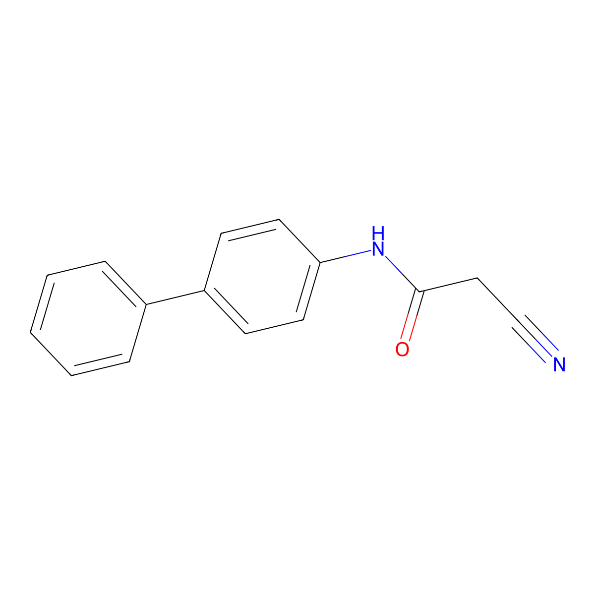 N-([1,1'-Biphenyl]-4-yl)-2-cyanoacetamide molecular structure, CAS 168152-04-3