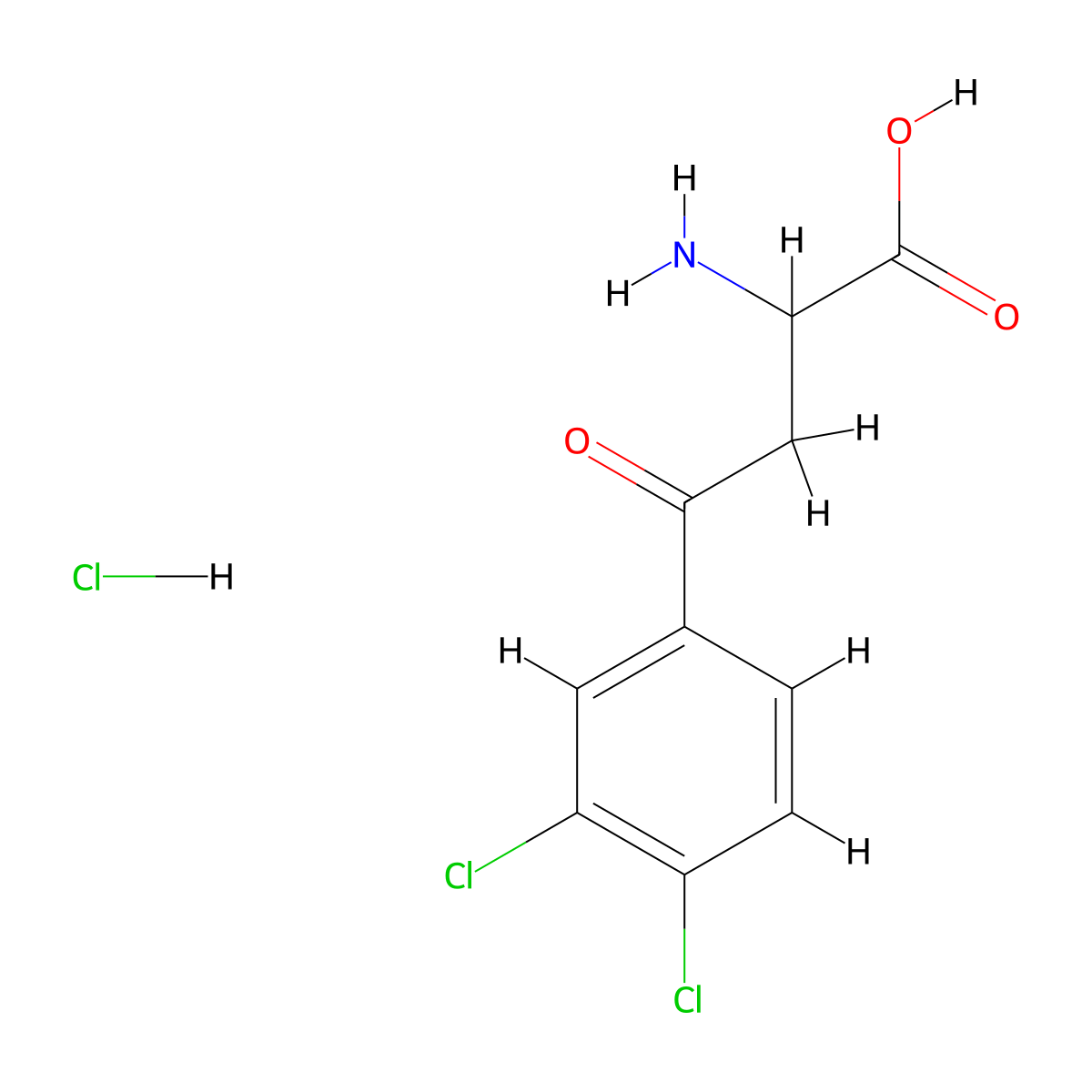 2-Amino-4-(3,4-dichlorophenyl)-4-oxobutanoic acid hydrochloride molecular structure, CAS 168154-69-6