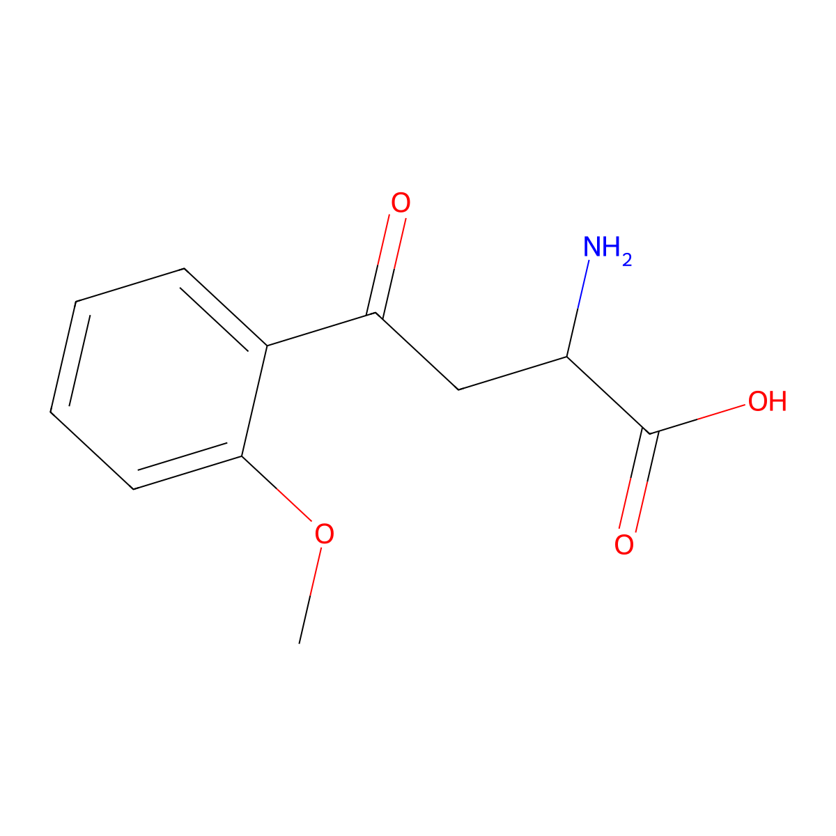 2-Amino-4-(2-methoxyphenyl)-4-oxobutanoic acid molecular structure, CAS 168154-83-4