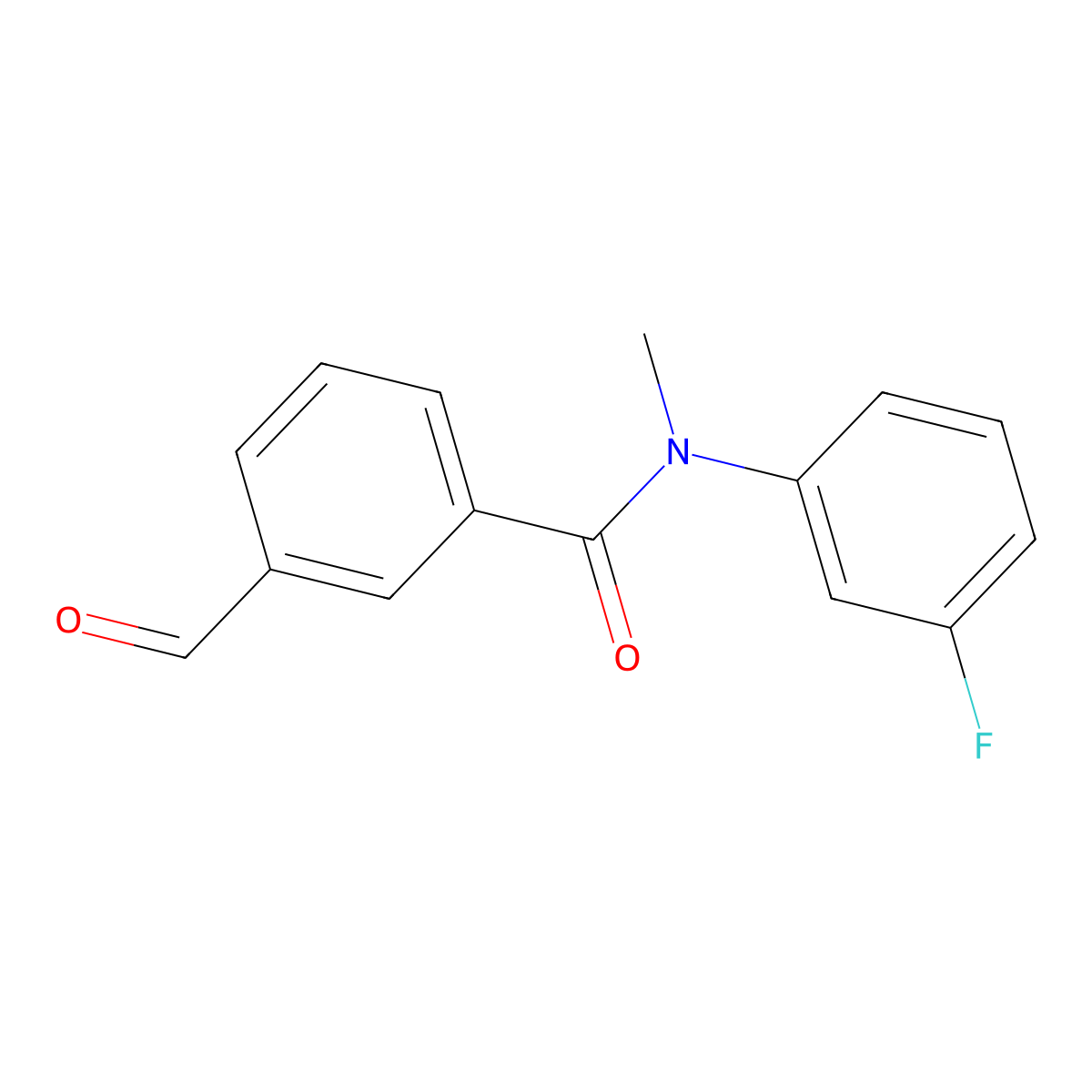 N-(3-fluorophenyl)-3-formyl-N-methylbenzamide molecular structure, CAS 168155-52-0