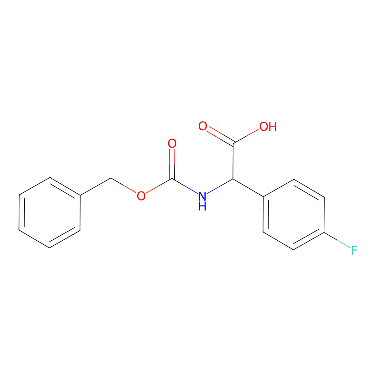 (2s)-2-{[(Benzyloxy)carbonyl]amino}-2-(4-fluorophenyl)acetic acid molecular structure, CAS 168158-39-2