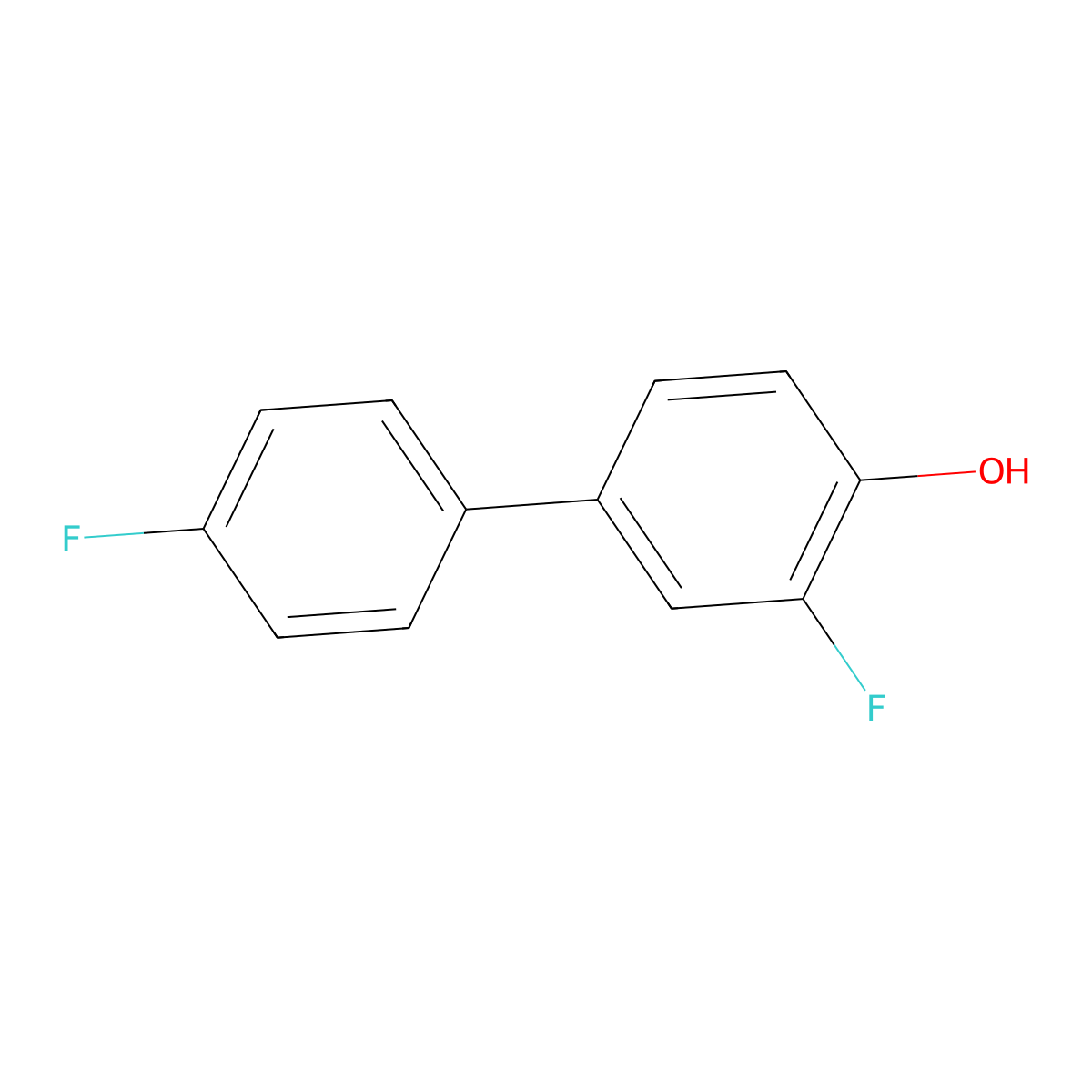 2-Fluoro-4-(4-fluorophenyl)phenol molecular structure, CAS 168158-52-9