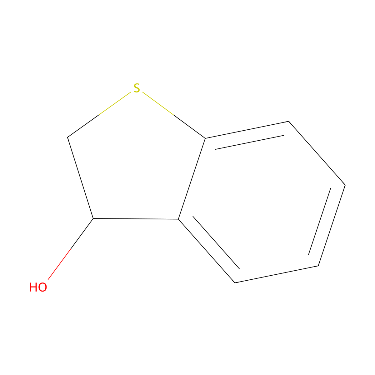 (3S)-2,3-Dihydro-1-benzothiophene-3-ol molecular structure, CAS 168159-02-2
