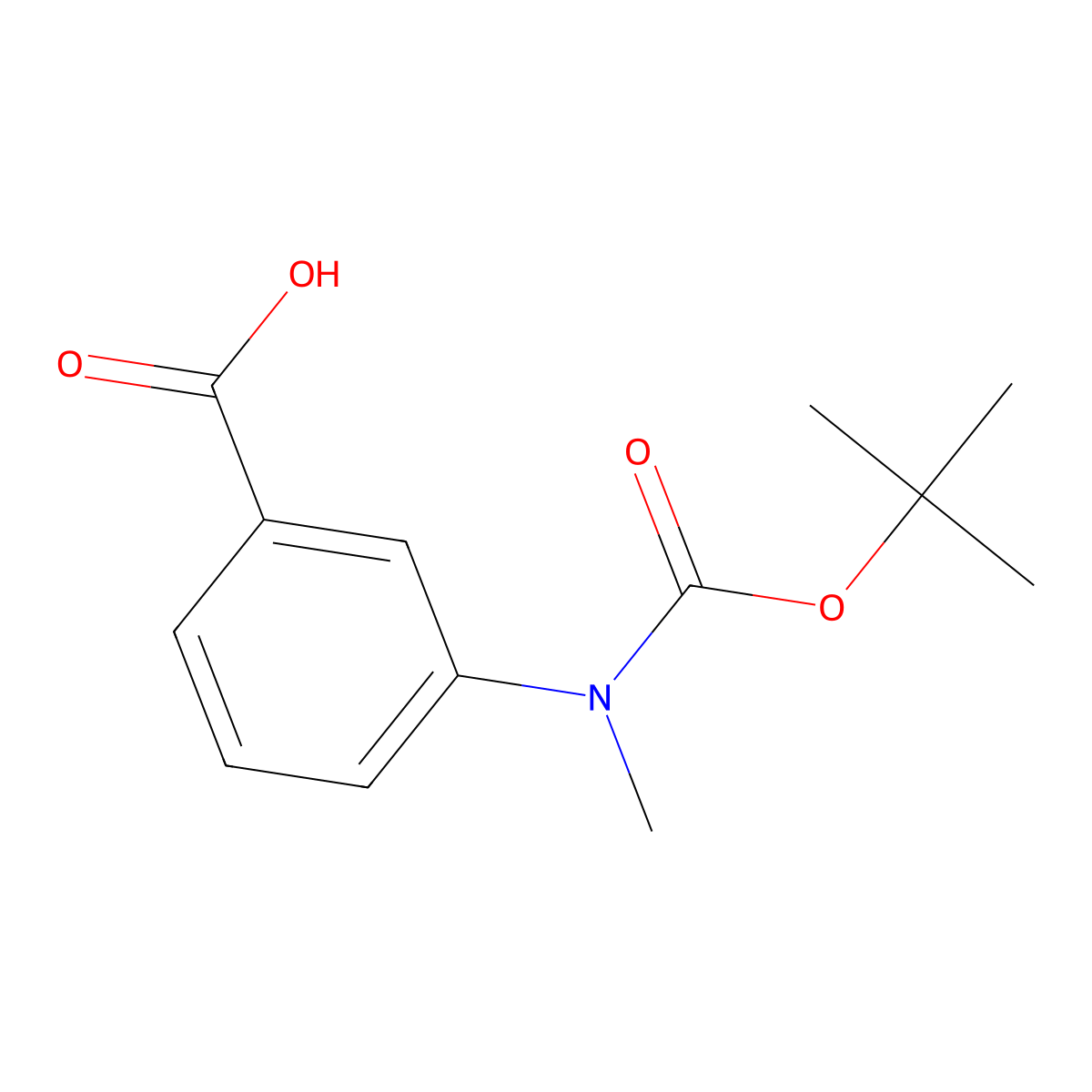 3-(N-Boc-N-methylamino)benzoic acid molecular structure, CAS 168162-30-9