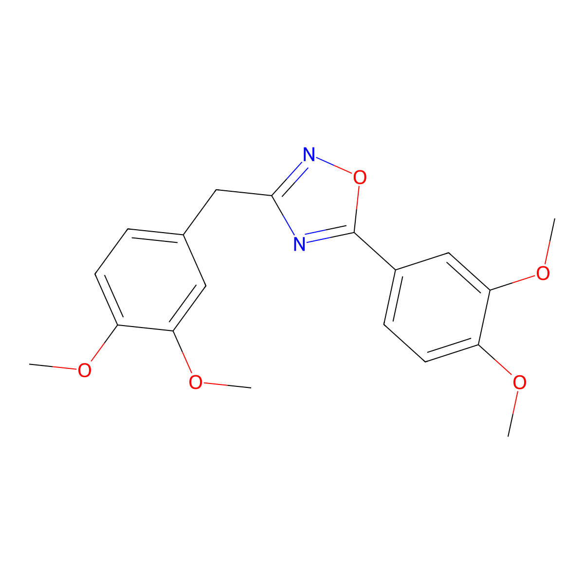 3-(3,4-Dimethoxybenzyl)-5-(3,4-dimethoxyphenyl)-1,2,4-oxadiazole molecular structure, CAS 168165-64-8