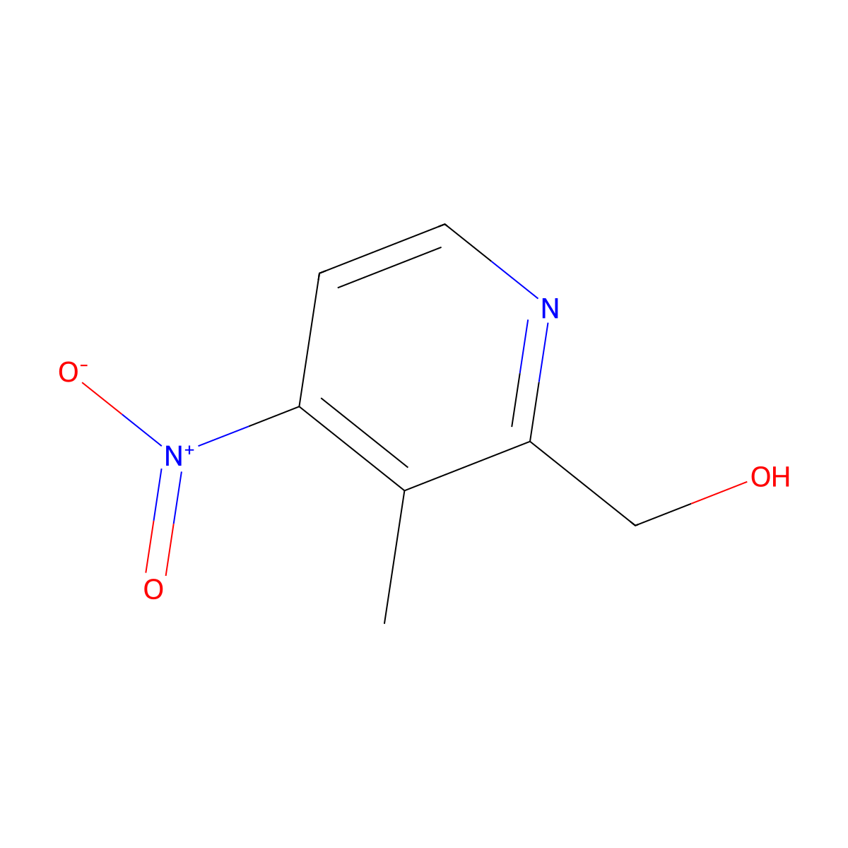(3-Methyl-4-nitro-2-pyridinyl)methanol molecular structure, CAS 168167-49-5