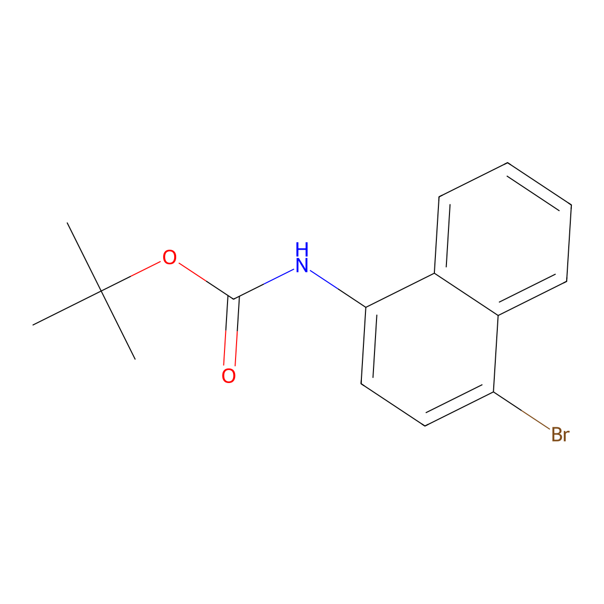 tert-Butyl (4-bromonaphthalen-1-yl)carbamate molecular structure, CAS 168169-11-7