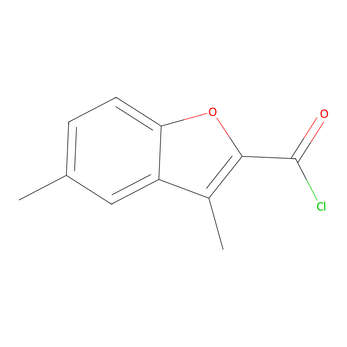 3,5-Dimethyl-benzofuran-2-carbonyl chloride molecular structure, CAS 16817-33-7