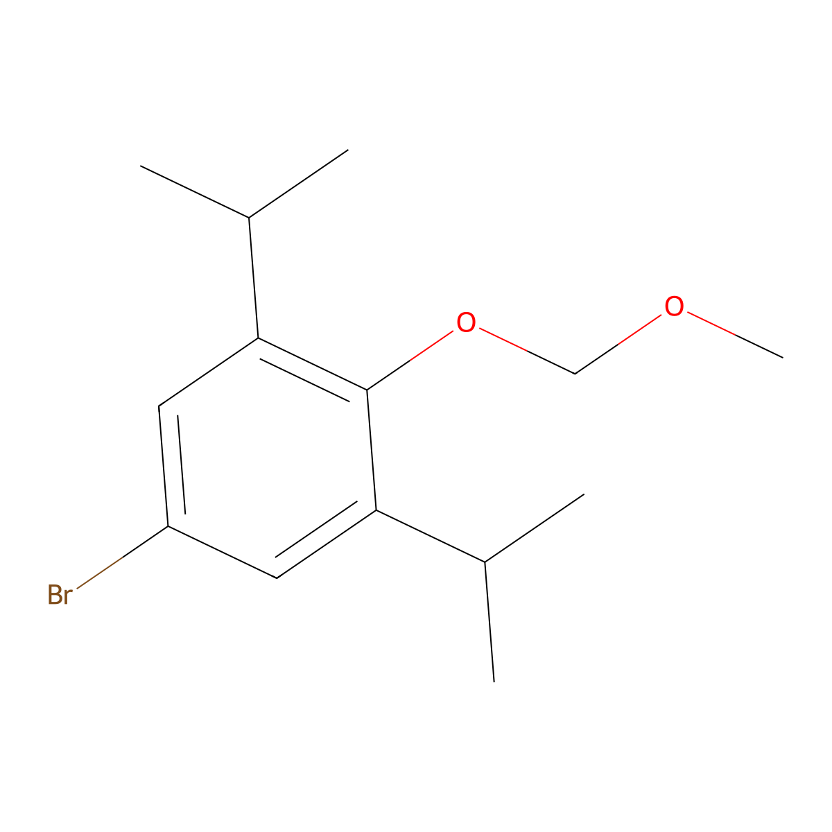 5-Bromo-2-(methoxymethoxy)-1,3-di(propan-2-yl)benzene molecular structure, CAS 168196-99-4