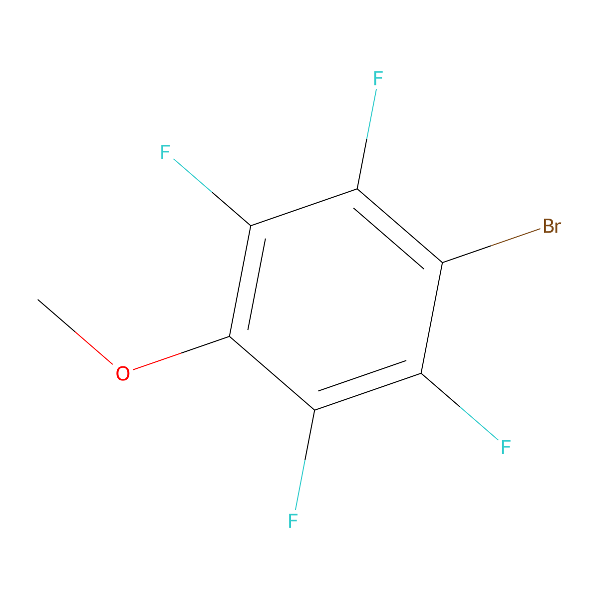 1-Bromo-2,3,5,6-tetrafluoro-4-methoxybenzene molecular structure, CAS 1682-04-8