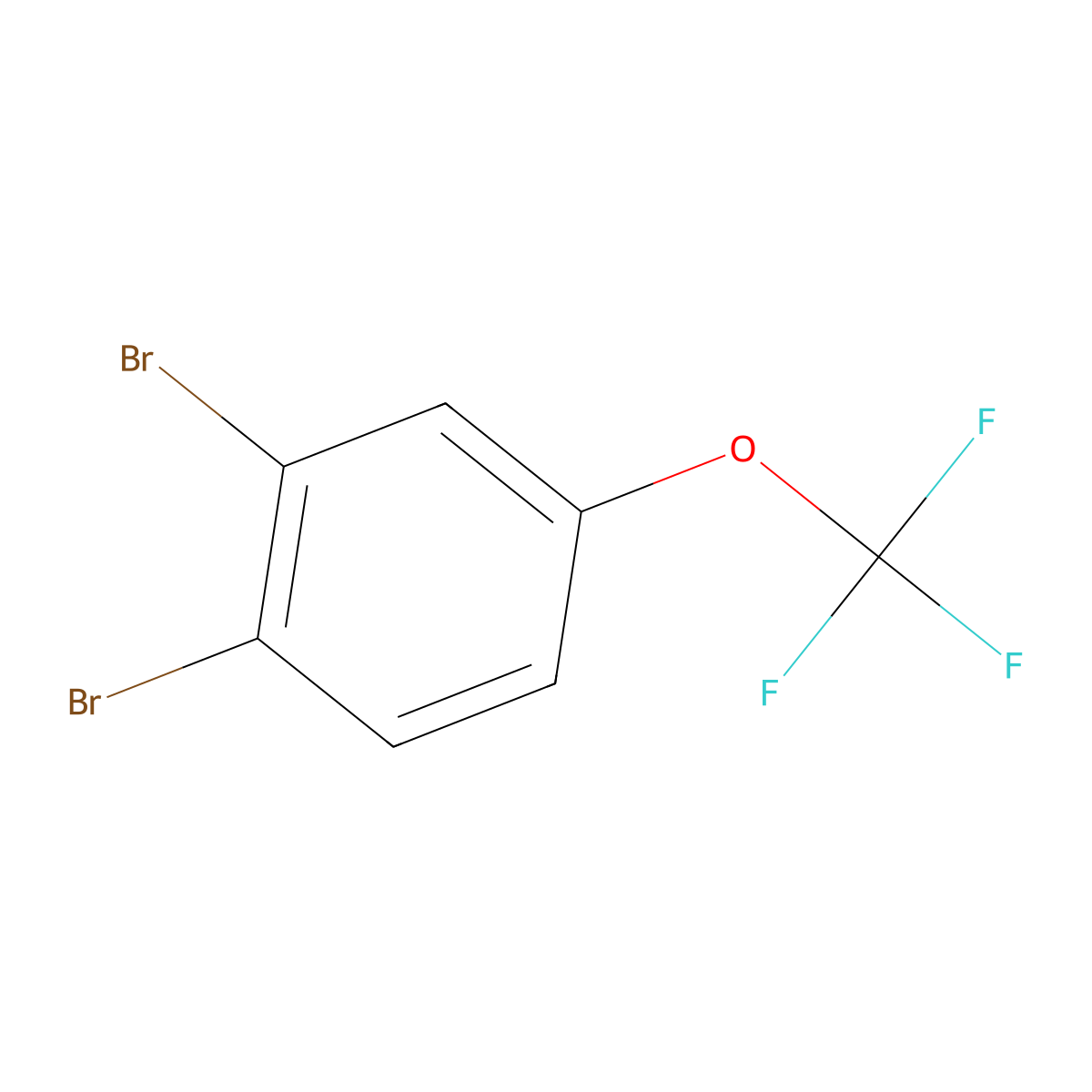 1,2-Dibromo-4-(trifluoromethoxy)benzene molecular structure, CAS 1682-06-0