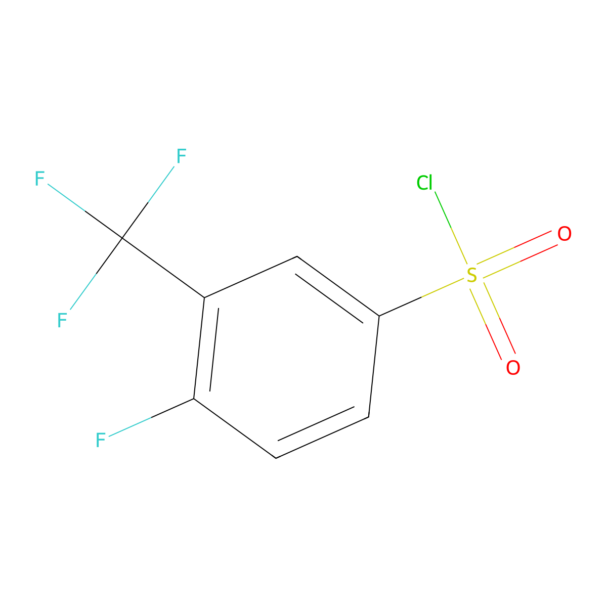 4-Fluoro-3-(trifluoromethyl)benzenesulfonyl Chloride molecular structure, CAS 1682-10-6