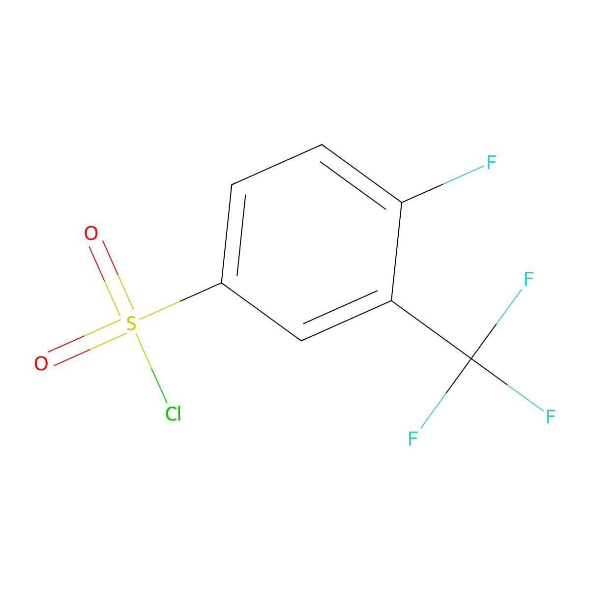 4-Fluoro-3-(trifluoromethyl)benzenesulfonyl Chloride molecular structure, CAS 1682-10-6