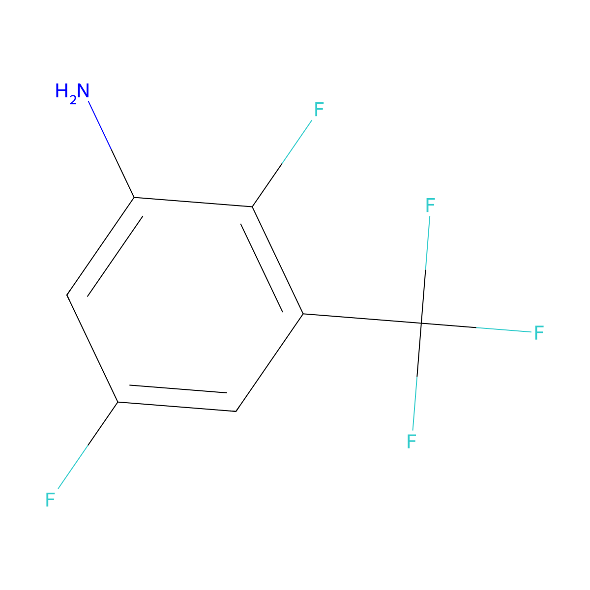 2,5-Difluoro-3-(trifluoromethyl)aniline molecular structure, CAS 1682-26-4
